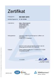 Certificate ISO 9001-2015 